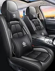 Leather Car Seat Covers Full Set, Universal Fit for Cars Trucks,SUVs,Waterproof Car Seat Protector,Automotive Seat Covers for 5 Seats,B