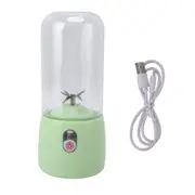 Portable Blender USB Rechargeable 6 Blades Mini Juicer Cup Fruit Squeezer for Travel Sports Kitchen 410ml Green