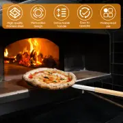Pizza Turning Peel Detachable Turning Pizza Spatula with Wood Handle✍