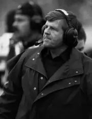 Jerry Glanville Atlanta Falcons looks on 1990s Old Photo 5