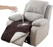[Genina] 100% Waterproof Recliner Chair Covers, Anti-Slip Recliner Cover Dog Chair Cover Furniture Protector, Chair Sofa Slipcover for Pets Dogs (Chocolate, Recliner)