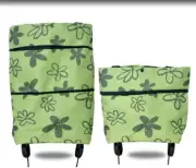 Portable Folding Shopping Trolley - Oxford Cloth Cart with Wheels and Handle
