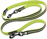 WINHYEPET True Love 7 In 1 Multi-Function Adjustable Dog Lead Hand Free Pet Training Leash Nylon Reflective Comfortable Multi-Purpose Dog Leash TLL2411(Neon Yellow,L)