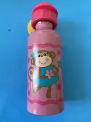 NEW Stephen Joseph Stainless Steel Water Bottle GIRL MONKEY SJ-9501-99C