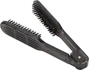 Boar Bristle Clamp Hair Brush, Double Sided Brush Clamp Straightener Hair Straightening Comb Styling Tools for Smoothing and Straight Hair Styles