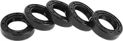 X AUTOHAUX Universal Oil Seal TC Double Lip W Steel Spring Seal Ring Rotary Shaft Seal 16x26x7mm High Pressure NBR Rubber Black 5 Pcs