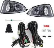 Fog Lights For Civic 2004 2005 Fog Light Lamp Daytime Running Headlight Halogen Front Bumper Auto Car Light Assembly Switch Wires 12v Fog Light Lamp Assembly(1 set)