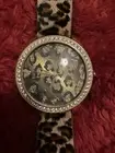 Guess leopard crystal watch