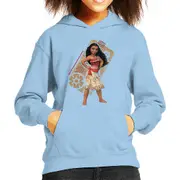 Disney Moana Pose Kid's Hooded Sweatshirt Sky Blue X-Large (12-13 yrs)