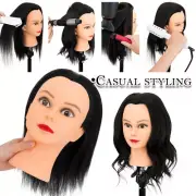 100% Human Hair Mannequin Heads Practiced Model Styling Hairdresser Hairdressing