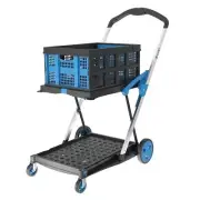 V-CART Folding Trolley Collapsible PORTABLE SHOPPING Cart Folding+1 Basket