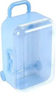 IsMwav Blue Mini Roller Travel Suitcase Candy Box Personality Wedding Candy Box Luggage Trolley case Candy Toy Small Storage Box