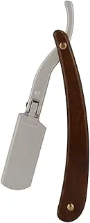 Healeved Wood Grain Barber Shaver Close Shaving Razor Ergonomic Handle Material for Barbershop Random Style