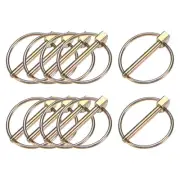 10Pcs Linch Pin with Ring, 4.5mmx36mm Carbon Steel Lynch Pin Trailer Pins Zinc