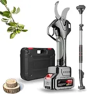 Pruning Scissors Electric Shears, Rechargeable Battery Pruning Scissors Cutting Diameter 40mm,LED Digital Displayl Cordless Secateurs 10-12 Hours Of Work, With Extension Rod(‎1Battery)
