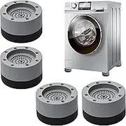 EZONEDEAL 4PCS Washing Machine Feet Pads, Anti Vibration Mat,Shock and Noise Cancelling Washing Machine Support Feet Pad, Anti-Slip Pad,Used for Dryer, Washing Machine,Dishwasher (Gray)