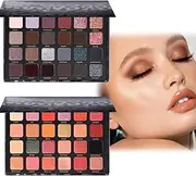 24 Colors Leopard Long Lasting Glamorous Eyeshadow Palette, 24-Color Leopard Eye Shadow Palette Shimmer Matte, Leopard Eye Shadow Palette Shimmer Matte Long-Lasting Makeup Effect (Mix)