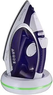 Russell Hobbs Supreme Steam Cordless Iron with Base Station (2400 W, 135 g/min Extra Steam Burst, 300 ml, Ceramic Ironing Sole, Max. 25 Seconds Ironing Time) Steam Iron 23300-56