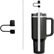 Foweroty Reusable Straws, Compatible with Stanley Cup 40 oz, BPA-Free Tritan Material, 12.2" L x 0.4" W, 2 Pieces