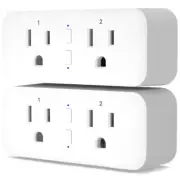 2 PACK KMC Smart Plug Duo,Outlet Wi-Fi Smart Plug Multi Plug Adapter NEW