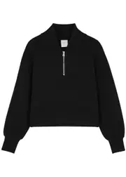 Varley Davidson Half-zip Stretch-jersey Sweatshirt - Black - XS (UK6 / XS) XS (UK6 / XS)