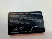 ROMAIN JEROME TITANIC RUSTED STEEL Certificate of Authenticity
