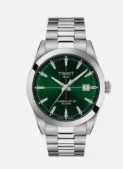 Tissot T1274071109101 Gentleman Powermatic Watch Silicium Green Dial Automatic
