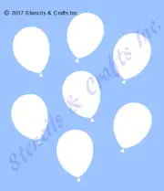 BALLOONS STENCIL PARTY BALLOON SCRAPBOOK TEMPLATE CRAFT ART PAINT PATTERN NEW