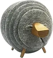 RHAIYAN Sheep Shape Anti Slip Cup Pads Coasters Insulated Round Felt Cup Mats Japan Style Creative Home Office Decor Art Crafts Gift,Lig Specific