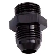 Aeroflow Straight AN Male Flare Adapter to ORB -24AN to -20 ORB, AF920-24-20BLK