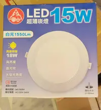 在飛比找露天拍賣優惠-富山超薄崁燈 LED崁燈 15W 15公分 全電壓 超取限1