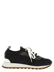 [Brunello Cucinelli] Brunello Cucinelli-Lurex Sneakers Grigio-Donna 36