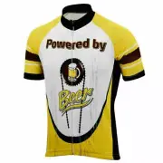 Powered by Beer Retro Mens Cycling Jersey Bicycle Jersey Cycling Shirt Jersey