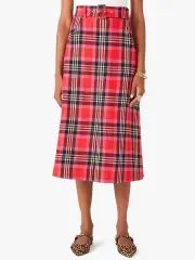 foliage plaid skirt