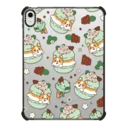 iPad 10.9-inch (10th gen) iPad Impact Case Cute Corgi in the Mint Macaron with Ice Cream & Chocolate Bar - Kawaii Puppy Dog with Sweet Dessert Foods & Fruit