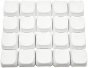 Rturbraz Cats Head Shaped Keycap PBT Blank Keycaps Brown Series Cute Cat Keycaps 20pcs for MX switches Mechanical Keyboard (White)