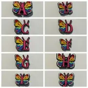 Butterfly Alphabets Shoe Charms for Crocs - Australia Stock