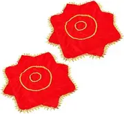 [WRITWAA] Traditional Chinese Style 2pcs Octagonal Dance Handkerchiefs Rotating Yangko Props Stage Performance