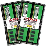 A-Tech 64GB 4x 16GB 1Rx8 PC4-25600E ECC UDIMM DDR4 3200 MHz Server Memory RAM