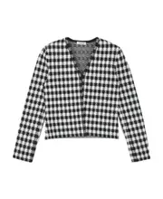 Checkered casual jacket FR42 Black