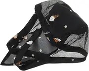 [VALICLUD] Adjustable Kitchen Cap Ice Pattern Breathable Chef Hat for Waiter and Restaurant Workers Black