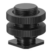Female 1/4" to Male 5/8" Camera Hot Shoe Mount Flash Shoe Mount Adapter