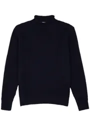 Sunspel Waffle-knit Wool Jumper - Navy - M M