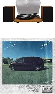 [Crosley] C62 Shelf System Turntable (Walnut) and Good Kid, m A A d City [Bundle]