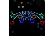 Christmas LED Motif 10 Pcs Shooting Bursting Stars 218 x 89cm Outdoor Rope Light