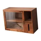 Desk Storage Cabinet with Door Counter Rack Collectibles Perfume Toys Tea Cup