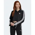 K代購聯盟 ADIDAS 愛迪達 三葉草 抽繩 黑色 短版外套 運動外套 女款EJ9066