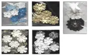 Flowers Paper Metallic Vellum Crystals Craft Scrap U PICK Blue White Silver Gold