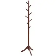 Wooden Tree Coat Rack Freestanding, Entryway Coat Stand with 8 Hooks, Height ...