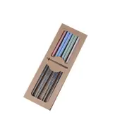 2Set Reusable Dinner Chopsticks Set Dishwasher Safe Stainless Steel Multicolor
